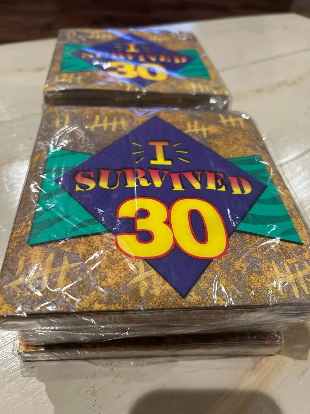 I Survived 30 Party Napkins Birthday, Anniversary, Retirement 16 count pack.